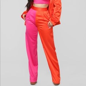 Satin High Waisted Dress Pants